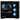 MAINGEAR Zero Platinum gaming desktop with blue LED fans, liquid cooling in glass-sided case